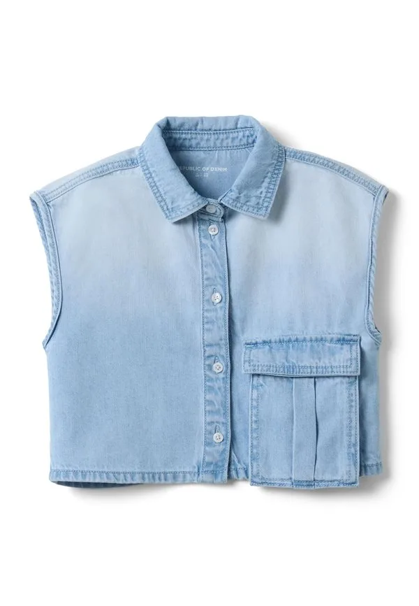 Укороченная блузка прямого кроя на пуговицах Ovs, Light Blue