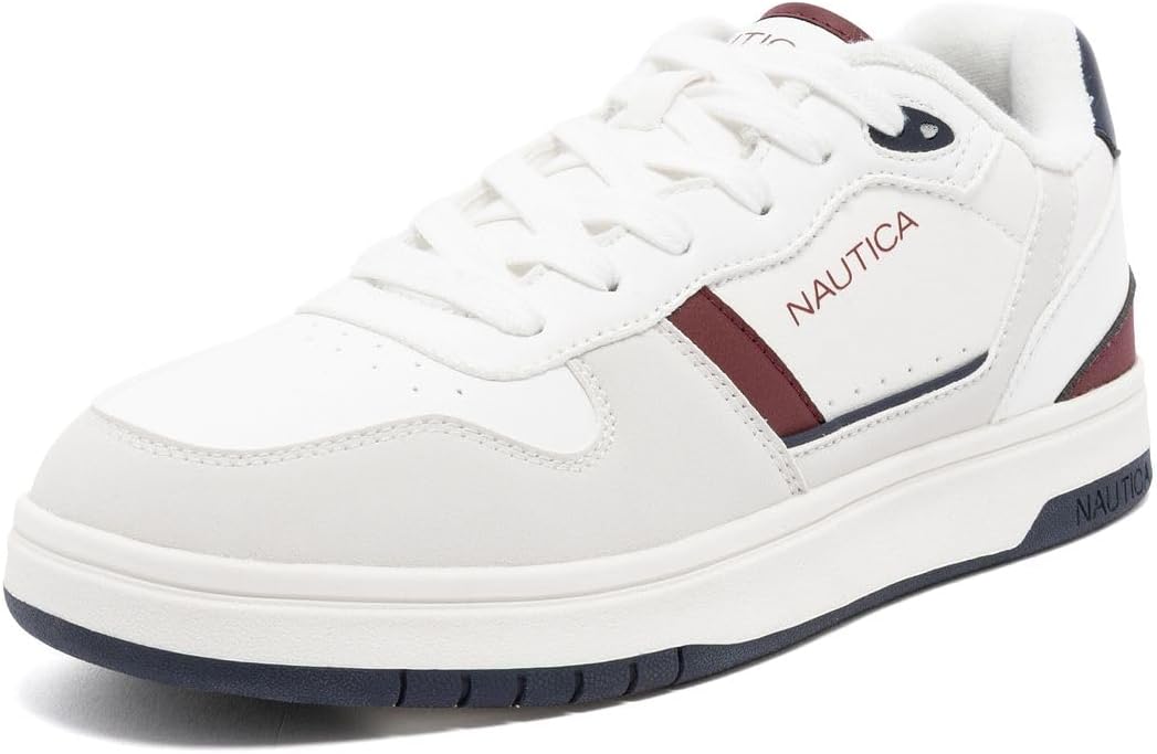 

Мужские повседневные кроссовки Nautica на шнуровке, стильные оксфордские прогулочные туфли - легкие, удобные, универсальная обувь на каждый день, белый