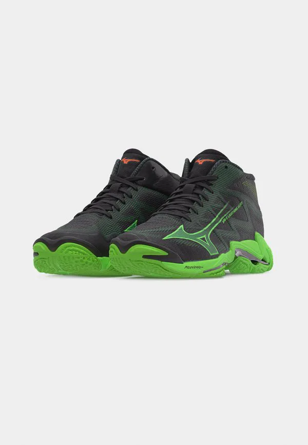 Волейбольные кроссовки wave lightning elite mid Mizuno, Black/Glowing Apple/Mandarin Orange — фото 3