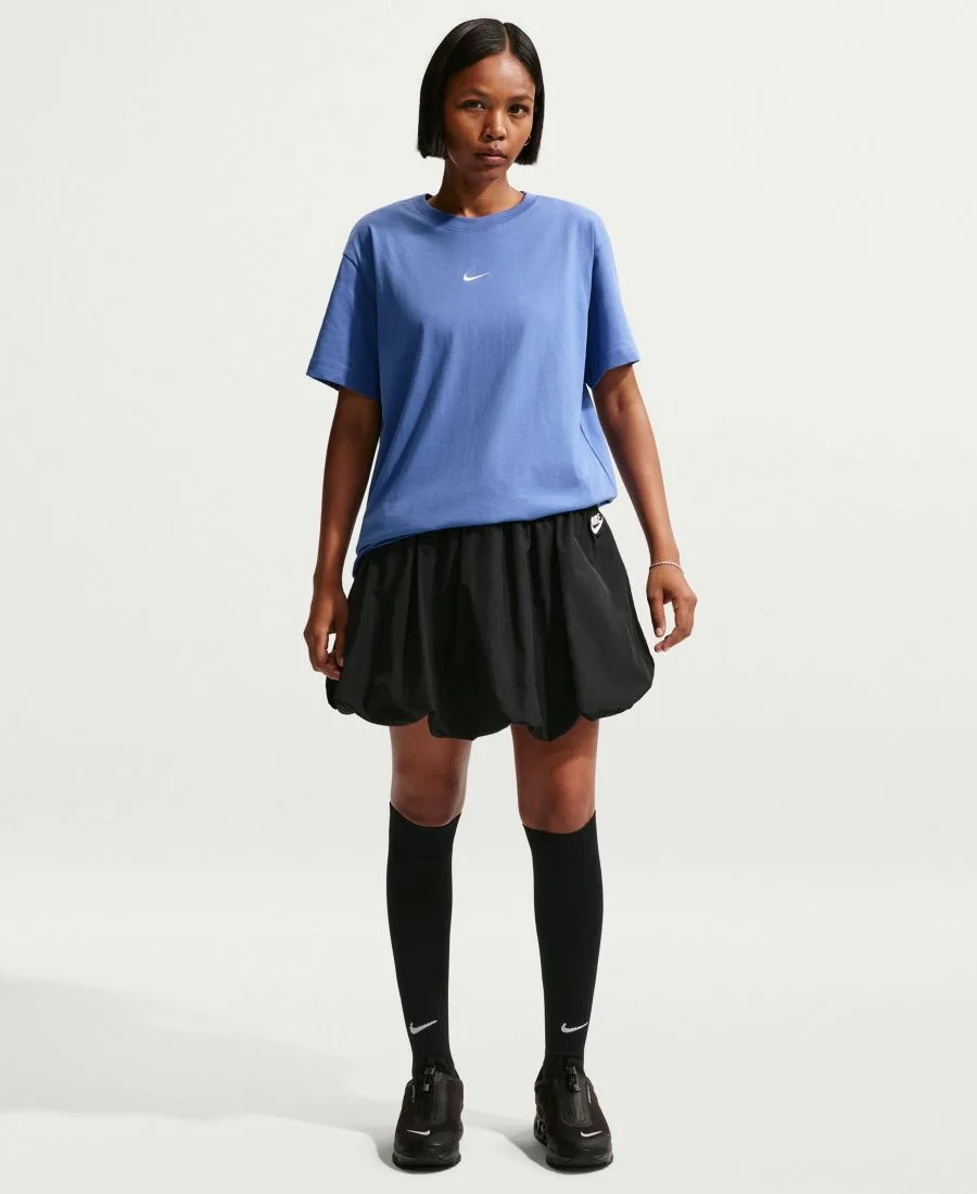 Женская спортивная футболка с круглым вырезом Nike, светлый-medium синий/белый — фото 2