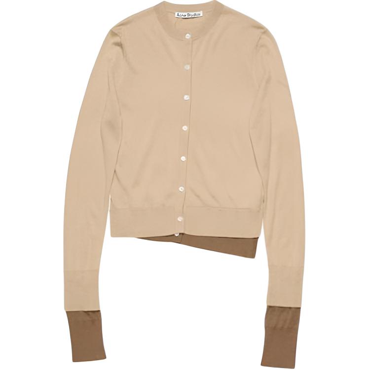 

Многослойный вязаный кардиган Acne Studios, светло-коричневыйy бежевый