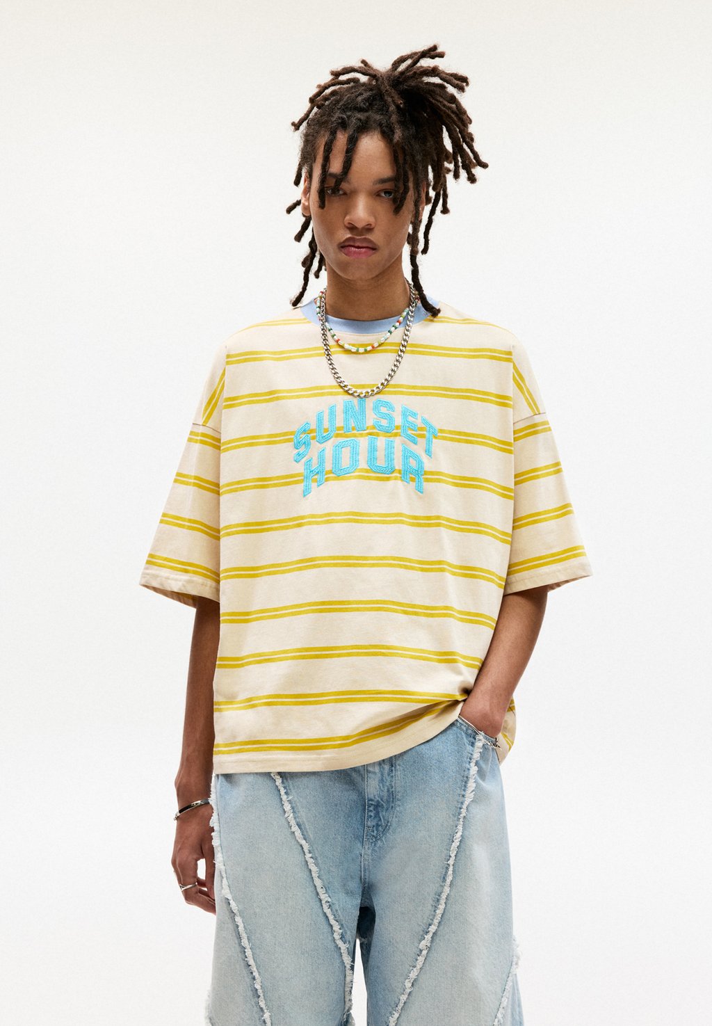 

Футболка с принтом PULL&BEAR, желтый