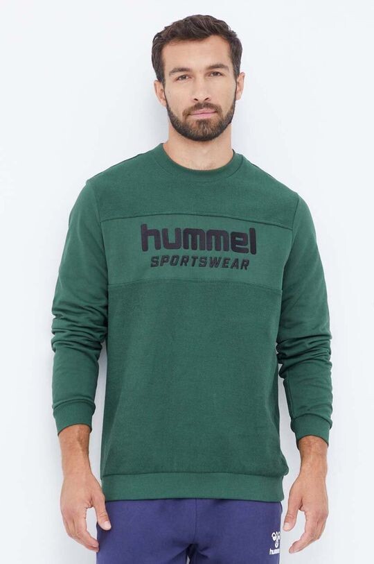 

Хлопковая толстовка Hummel, зеленый