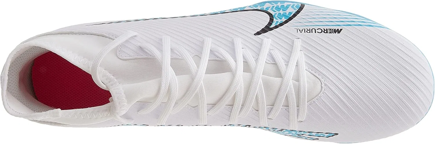 Мужские кроссовки Nike Mercurial Superfly 9 Club Fg/MG, White Baltic Blue Pink Explosion — фото 3