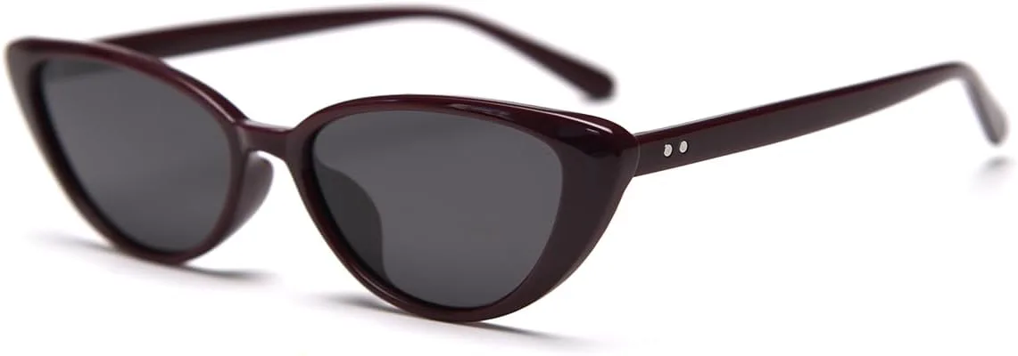 

Маленькие солнцезащитные очки «кошачий глаз» в стиле ретро, ​​корейский стиль, поляризованные солнцезащитные очки Tr90 для мужчин weiyuchen, Red With Gray