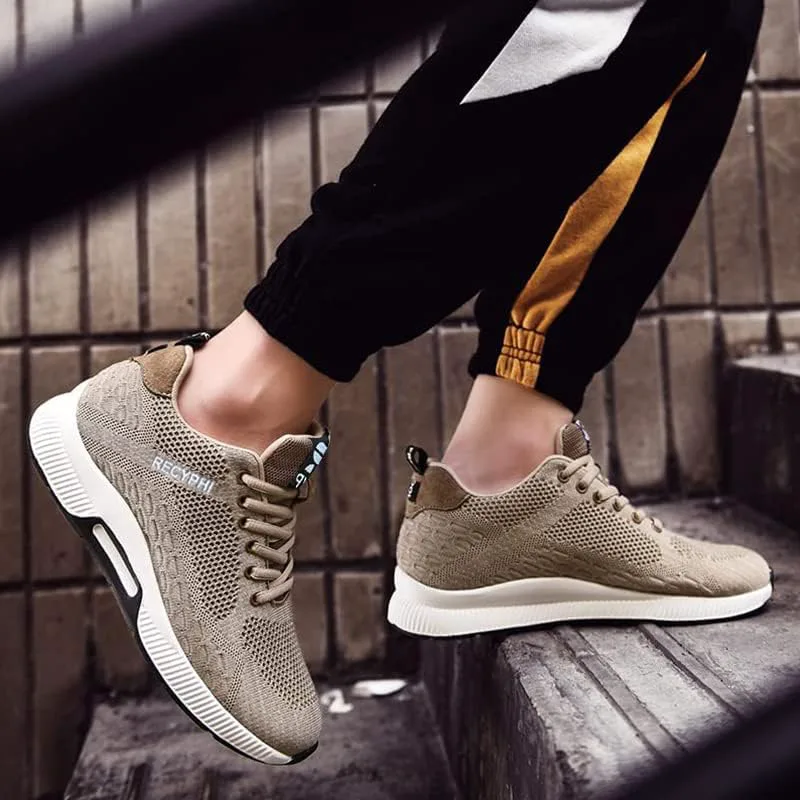 

Мужские невидимые ботинки Recyphi с увеличением роста, легкие спортивные кроссовки, модные кроссовки с приподнятой подошвой, на 6 см выше, хаки