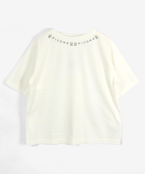 

Футболка из смесового хлопка с разрезами на рукавах STUDIO PICONE, белый