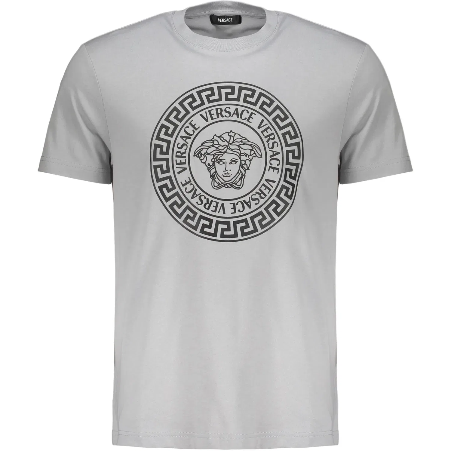 Футболка с круглым вырезом и принтом логотипа VERSACE, Gray