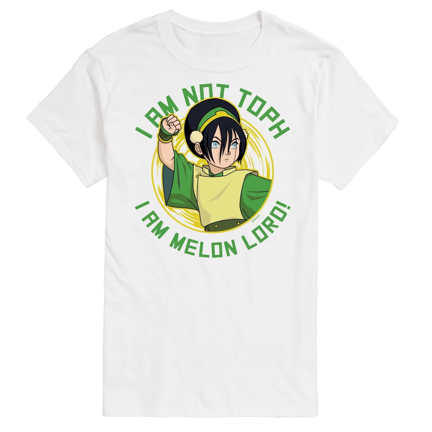 

Футболка Big & Tall Avatar The Last Airbender I Am Not Toph с графическим рисунком Nickelodeon, белый