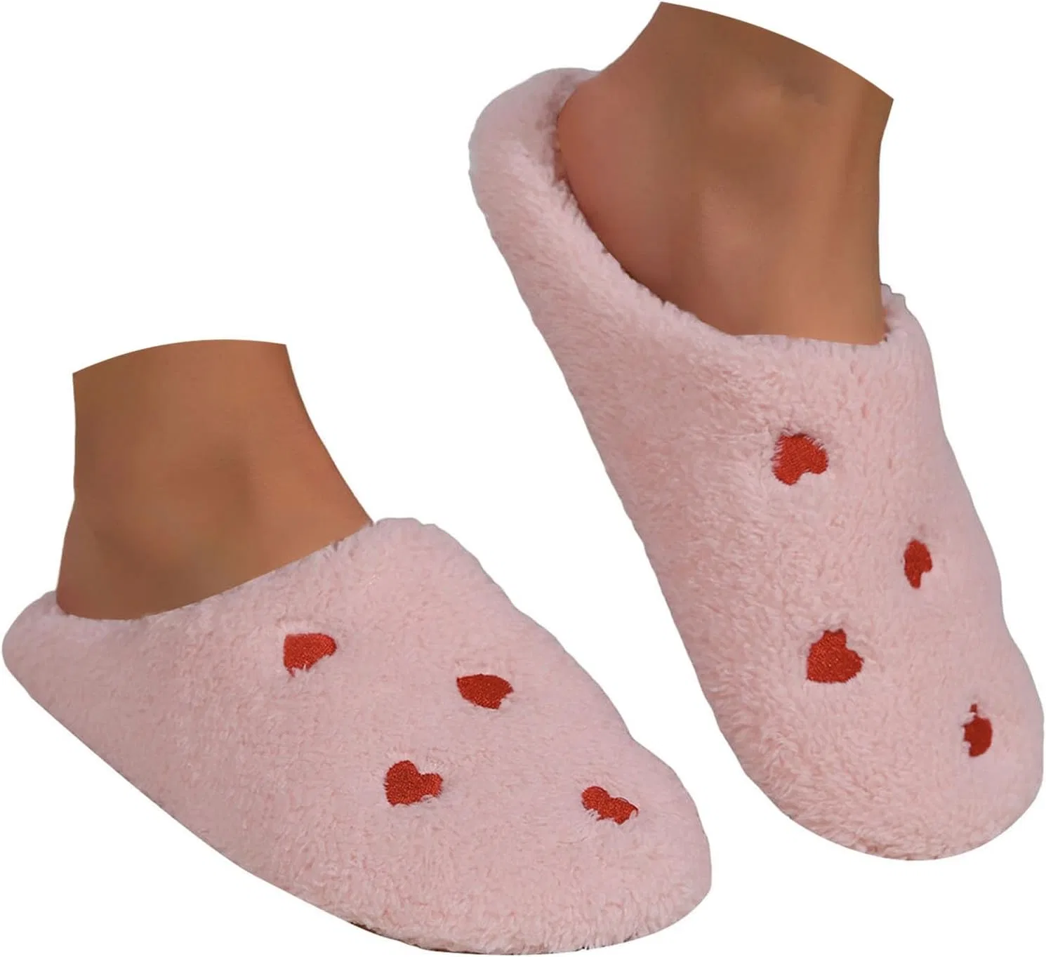 Тапочки с сердечками, Memory Foam, розовый