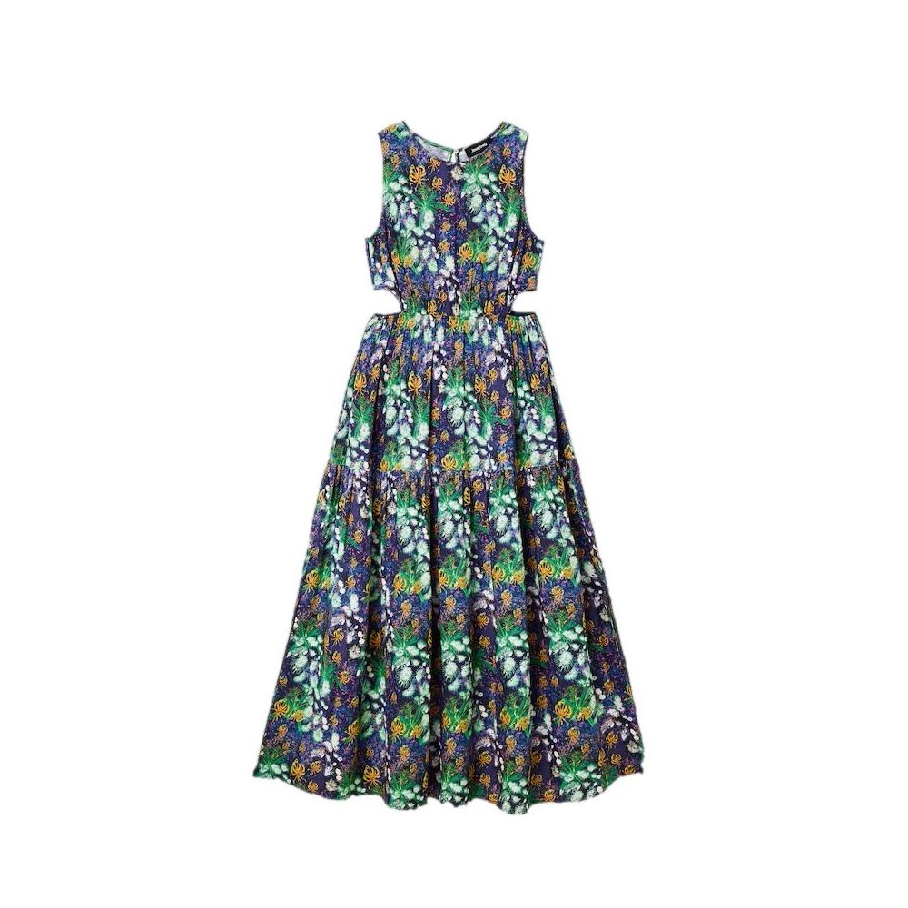 

Синее вискозное платье Desigual