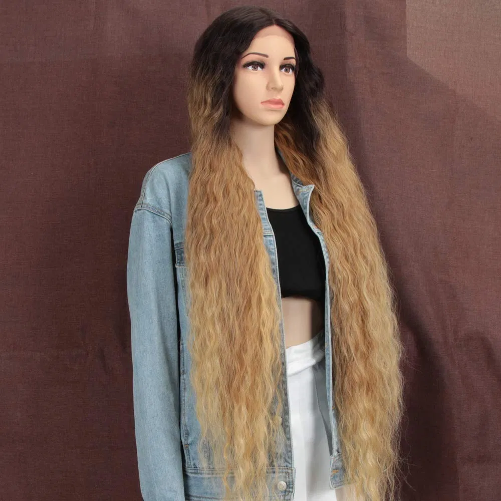 Длинный волнистый синтетический парик «Lace Front Wigs» 100 см от Style Icon Style Icon — фото 3