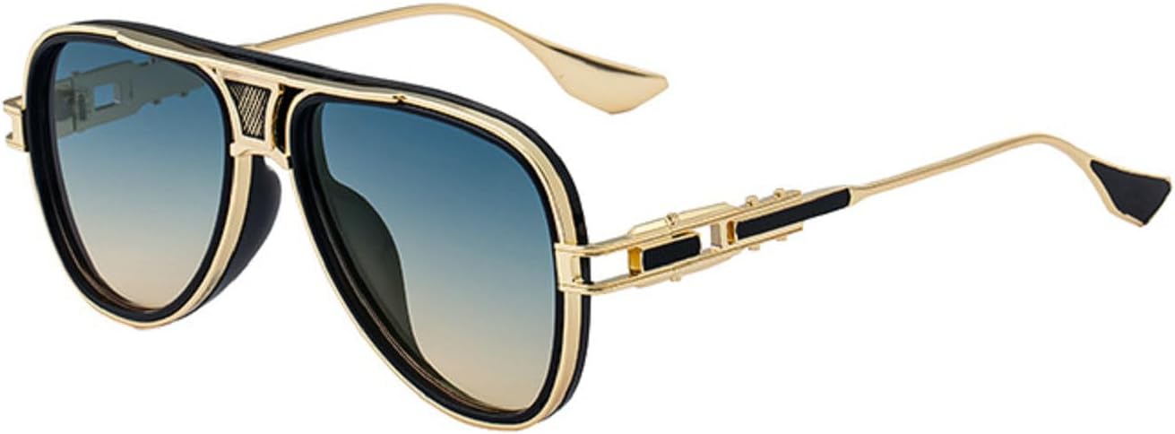 

Винтажные панк-солнцезащитные очки Polygon для женщин, модель 2025, роскошные, модные, с металлическими двойными линзами, в стиле панк, очки для вождения, артикул 98352 Melrose, Green Yellow