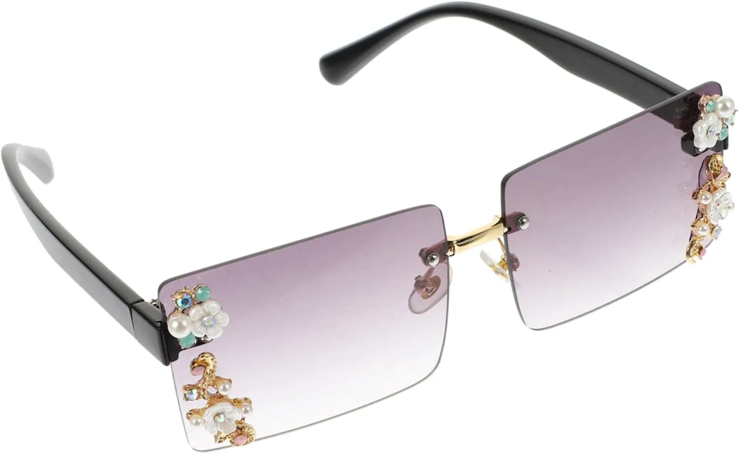 

BESTYASH Модные женские солнцезащитные очки со стразами и градиентными линзами для вечеринок и мероприятий. Стильные аксессуары для уличной фотографии и танцев, Black