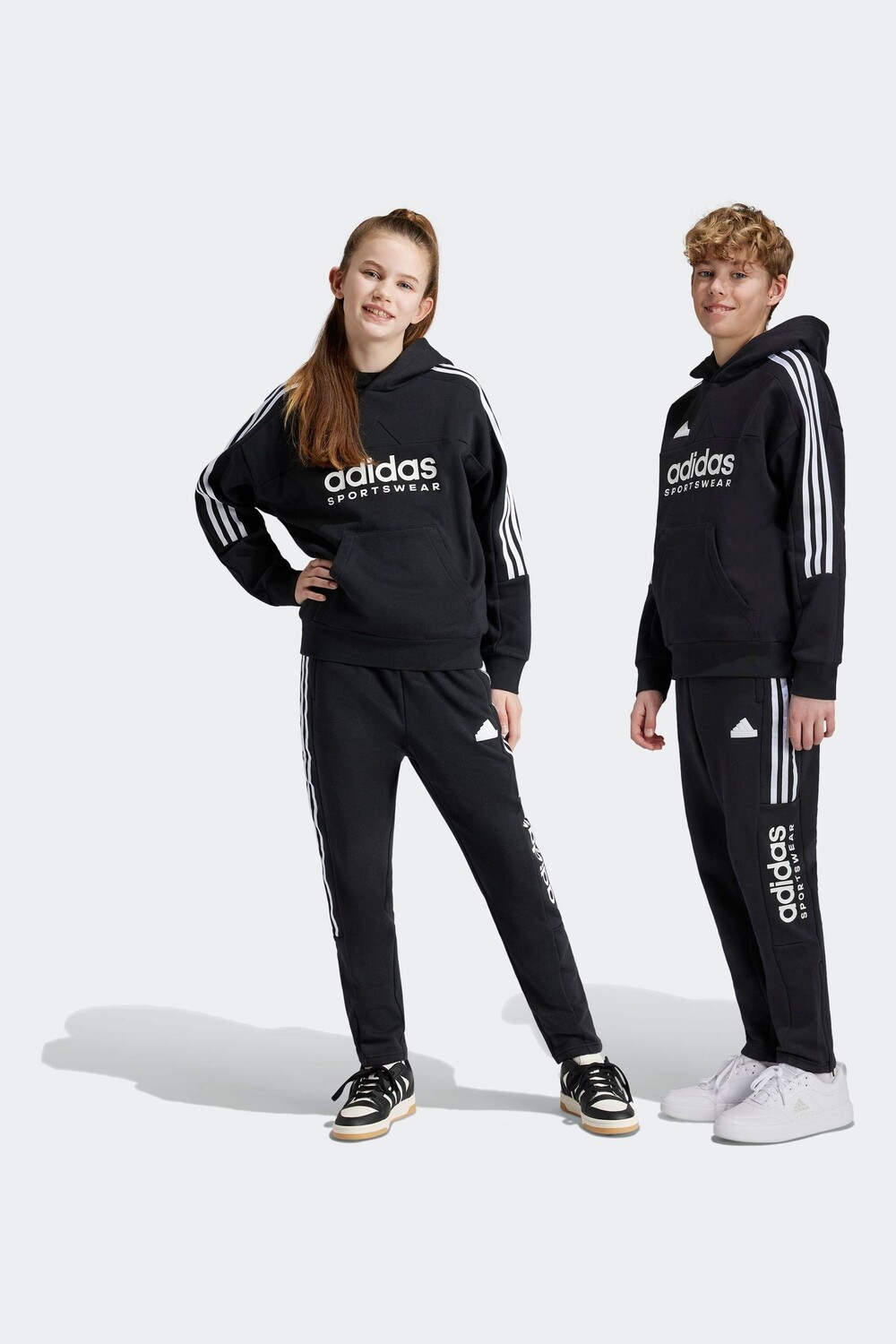 

Флисовые штаны для спортивного костюма tiro для детей Adidas, черный