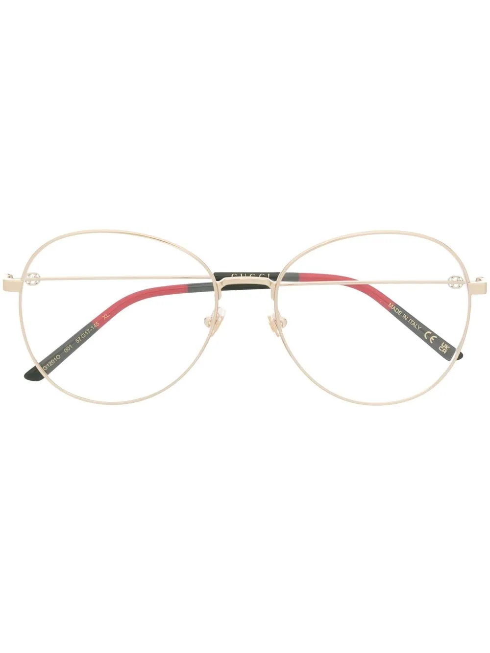 

Очки в круглой оправе Gucci Eyewear, золотой