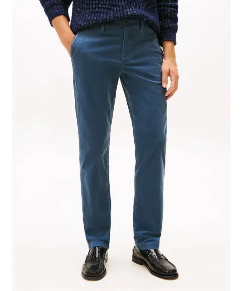 

Вельветовые брюки-чинос Denton Straight fit Tommy Hilfiger, синий