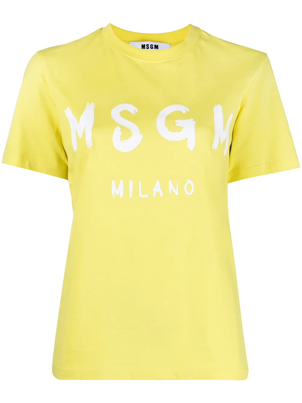 

Футболка с короткими рукавами и логотипом MSGM, желтый