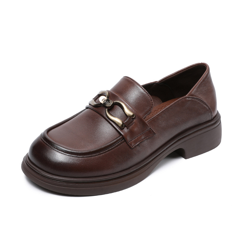 Devanro Коричневые лоферы женские, цвет Brown