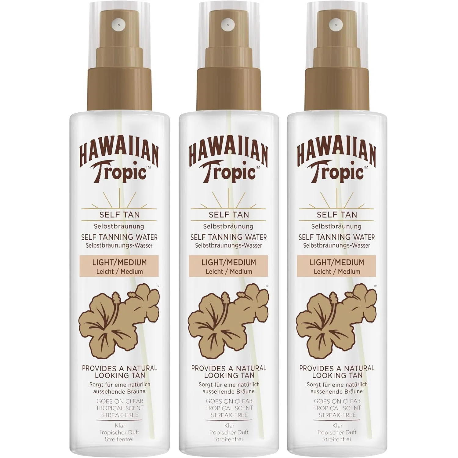 Вода-автозагар Hawaiian Tropic для светлой и средней кожи, 190 мл Corpoecapelli