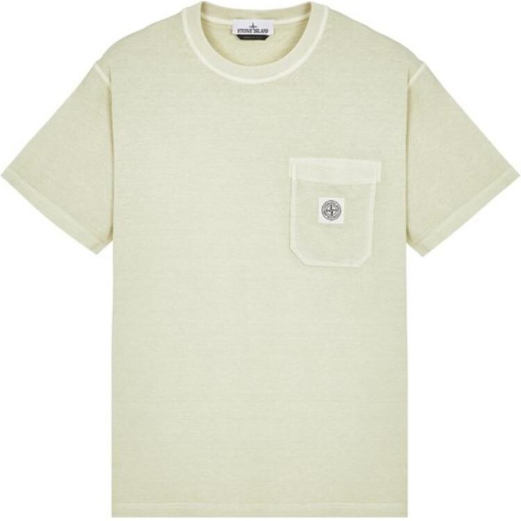 

Футболка мужская фисташково-зеленая Stone Island, зеленый