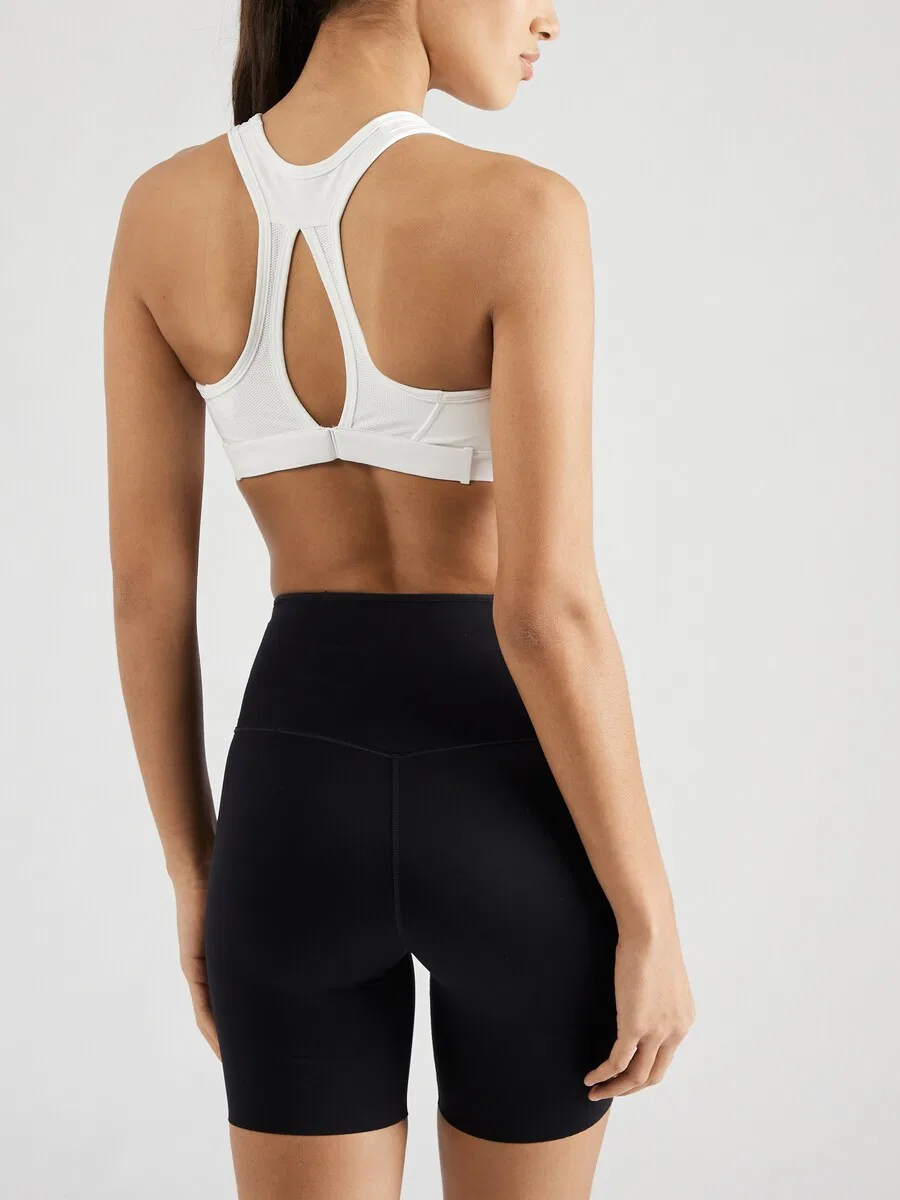Спортивный бюстгальтер NIKE Bralette 'SWOOSH' белого цвета — фото 3