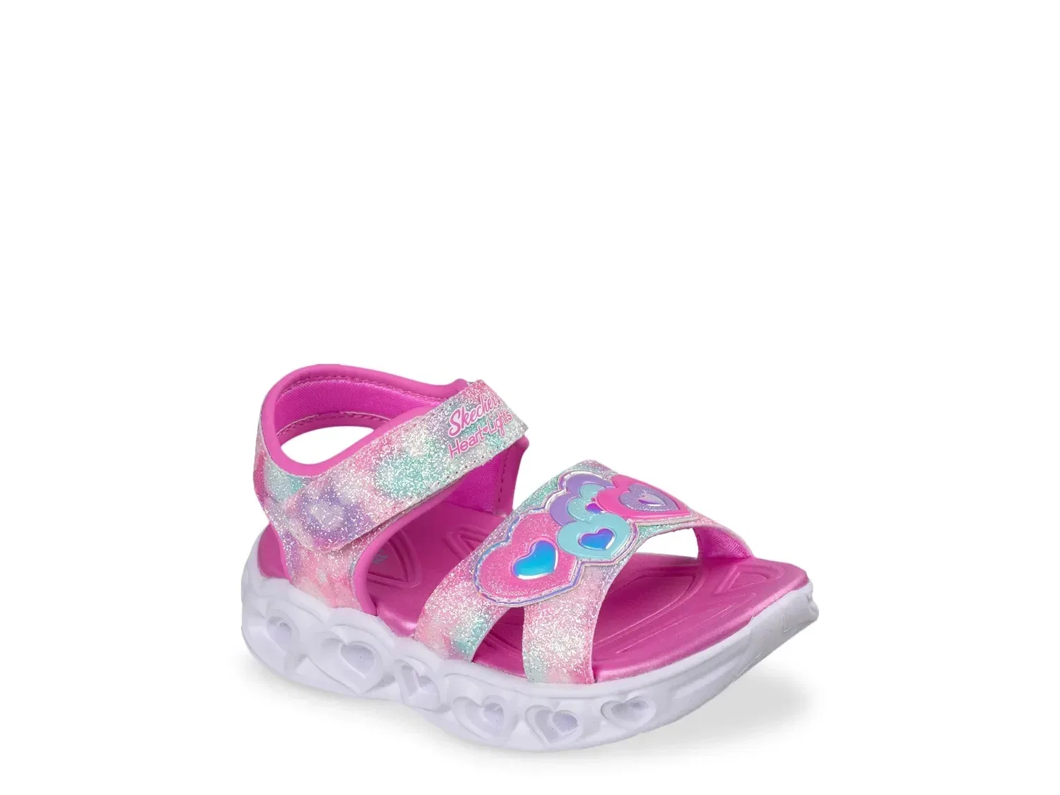 Сандалии с подсветкой Heart Beam, Skechers, розовый