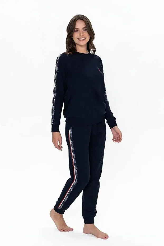 Женский пижамный комплект с длинным рукавом U.S. Polo Assn., Laci̇vert