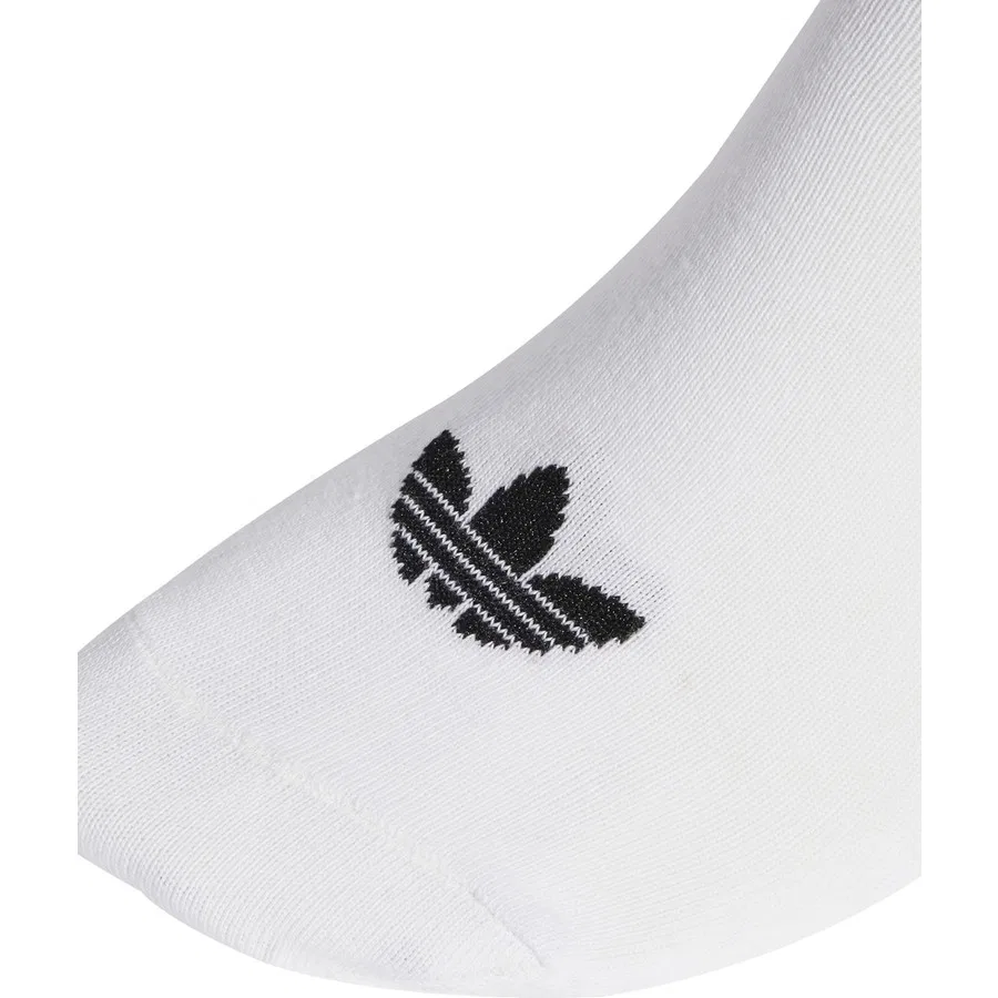 Носки спортивные с принтом Trefoil, 3 пары, adidas Originals JV7400, Бело-серый — фото 3