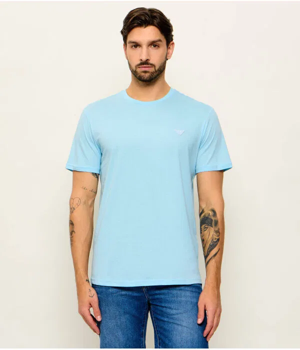 Мужская футболка с круглым вырезом Regular Fit Emporio Armani, синий