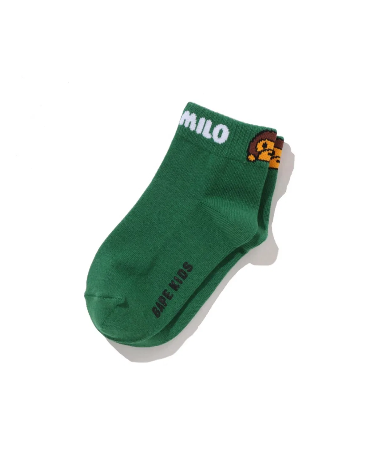 Детские носки-сникеры с принтом A BATHING APE, Green