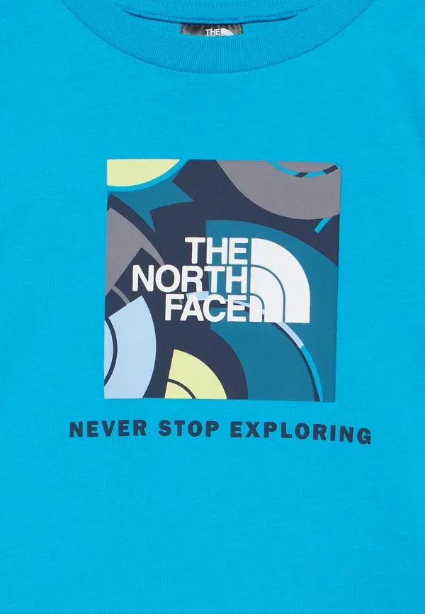 Детский комплект из футболки и шорт с принтом The North Face, темно-синий — фото 4