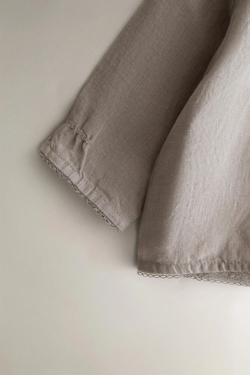 Льняная детская рубашка ZARA, Grey — фото 3