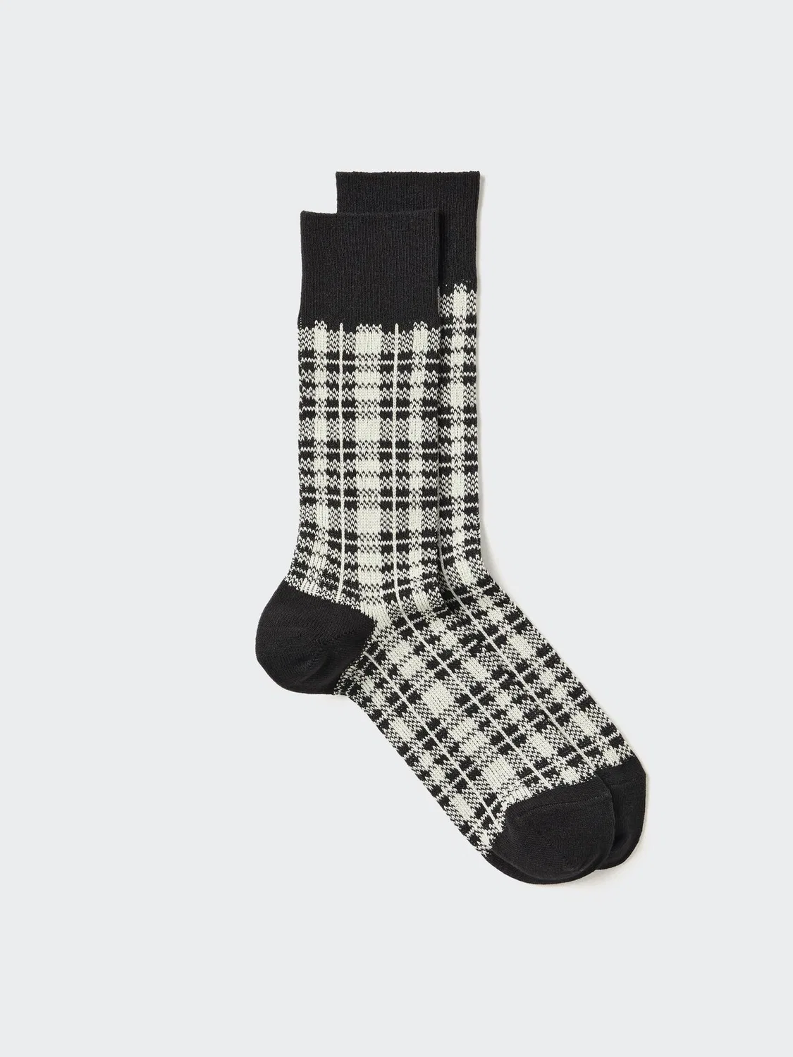 Носки Uniqlo Heattech в клетку, черные