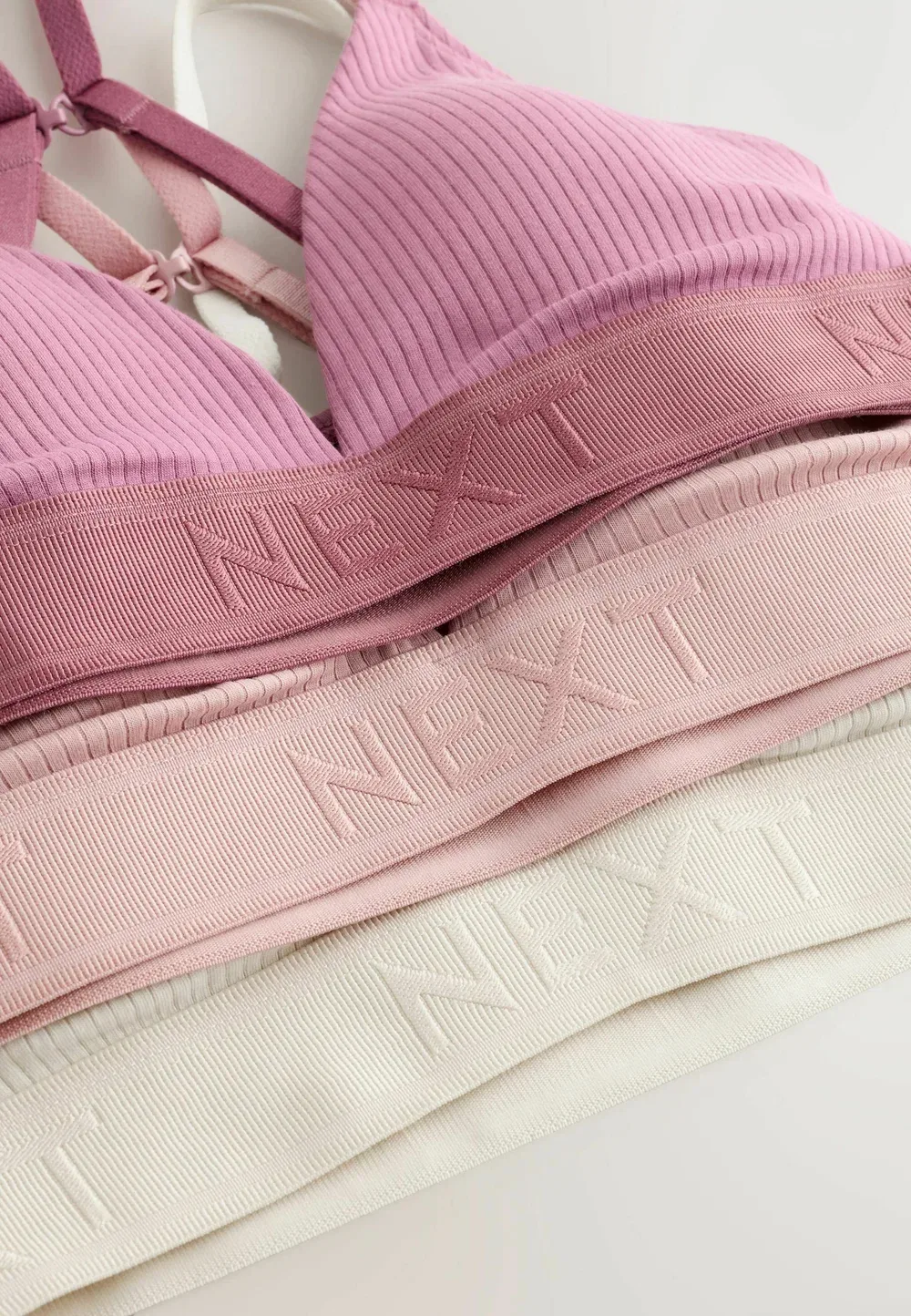 3 упаковки - треугольный бюстгальтер Next, Pink/Lilac/Cream — фото 4