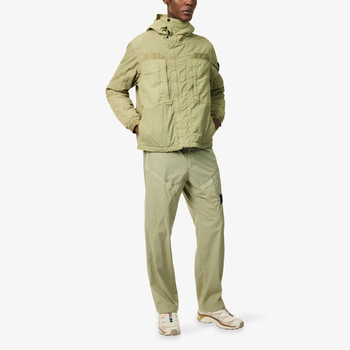 Брюки карго Tela Paracadute из эластичного хлопка Stone Island, зеленый — фото 2