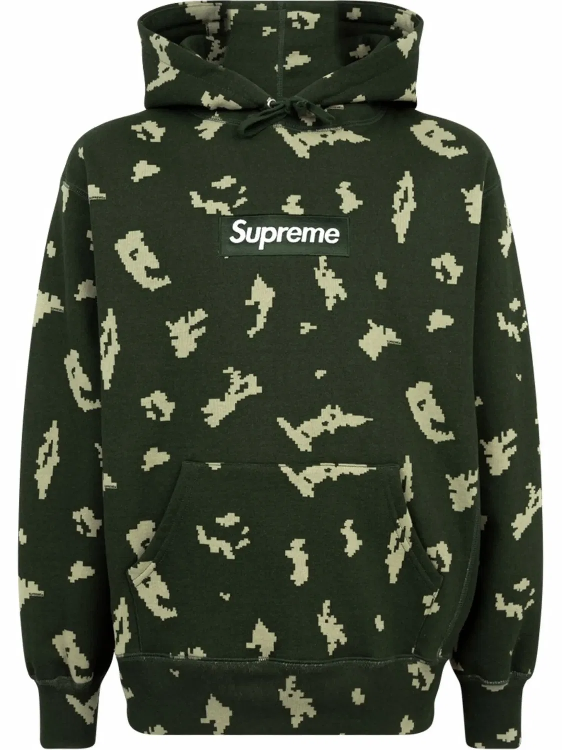 Supreme Худи Box Logo зеленый