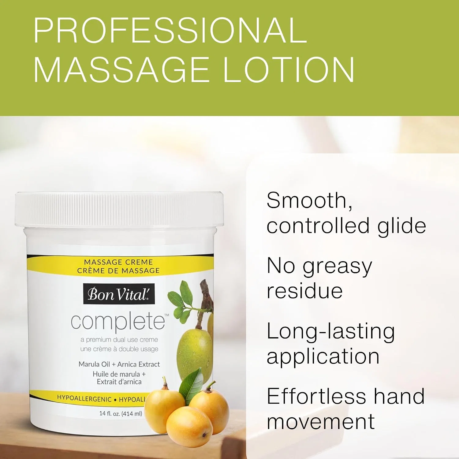 Массажный крем Bon Vital' Complete Massage Creme, 14 oz — фото 3
