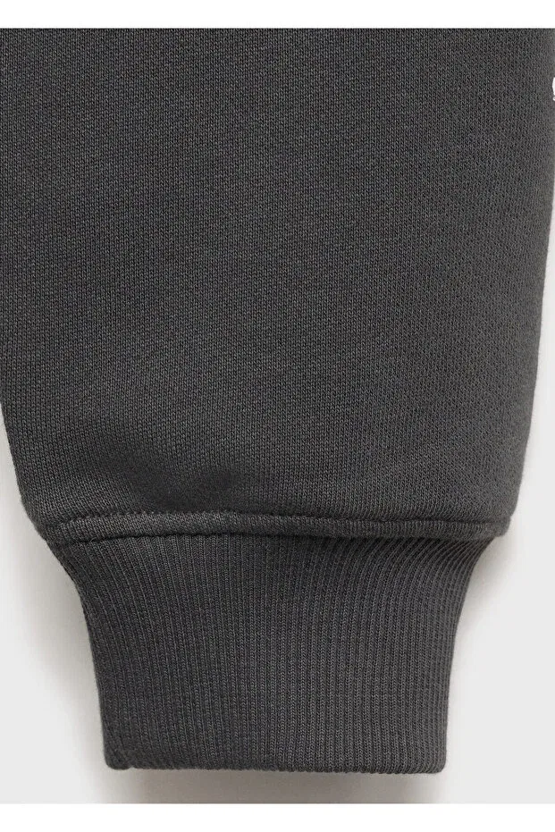 Детские свитшот для девочек хлопковый Mango, Charcoal Color — фото 3