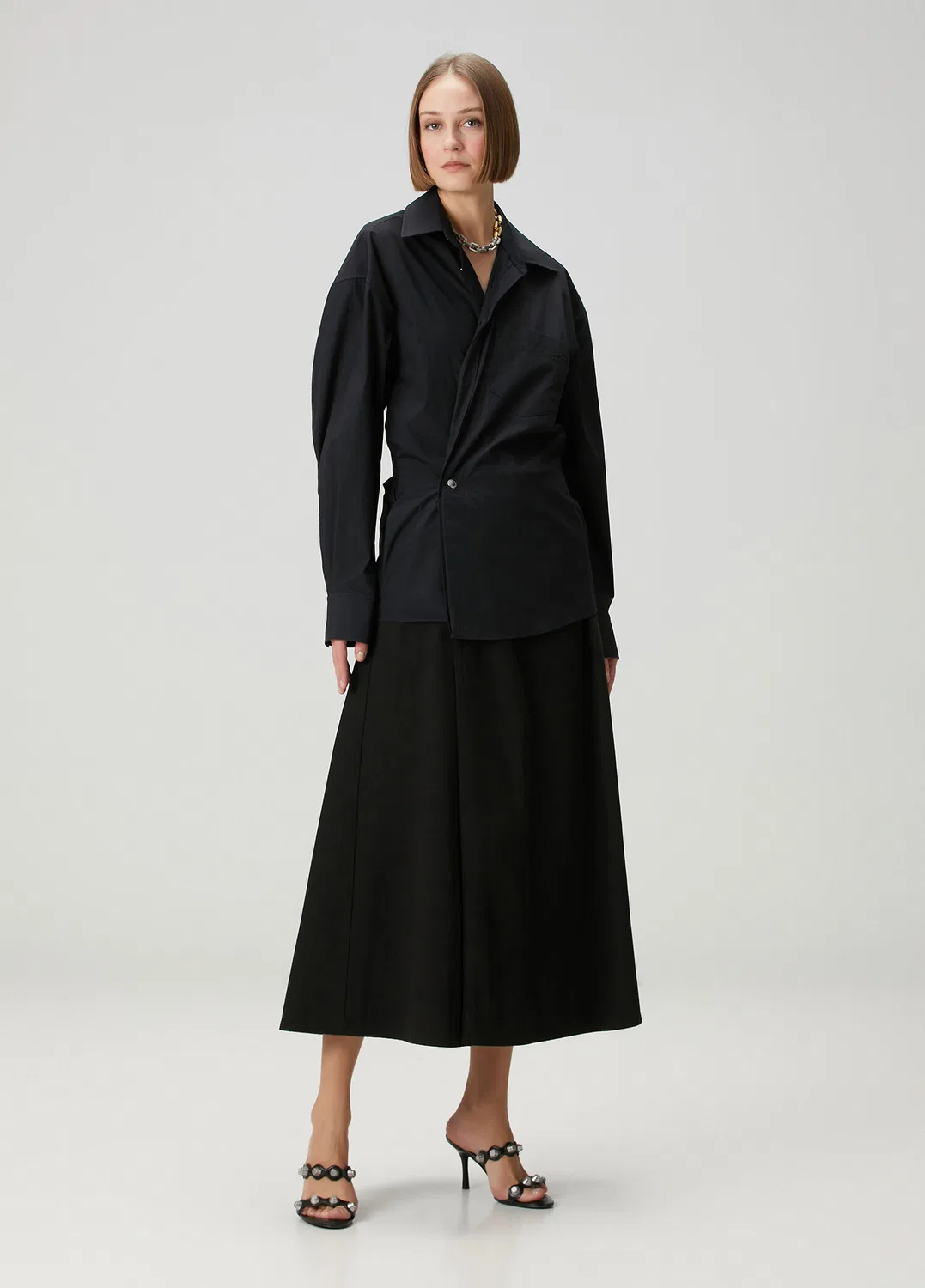 Платье-рубашка миди Alexander Wang, black