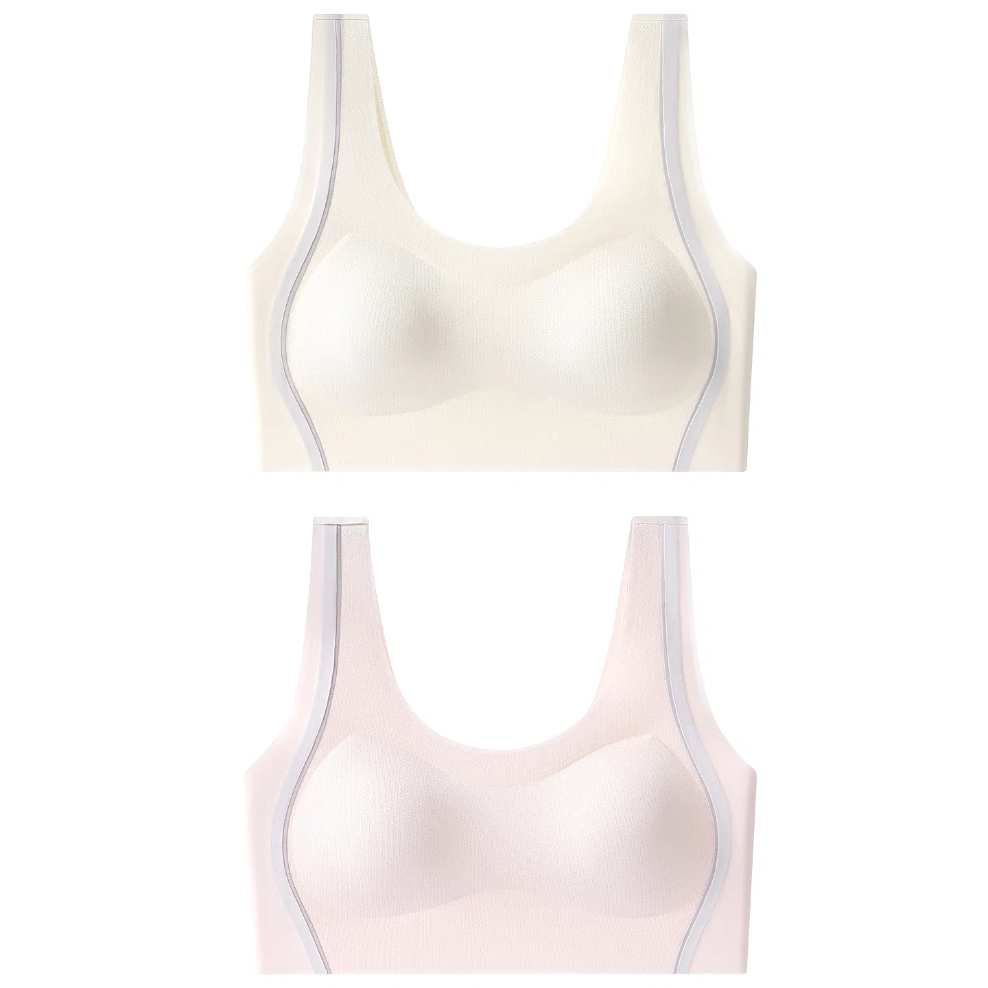 Детское бюстгальтер для девочек с коррекцией осанки Red Bean, Champagne White + Light Pink