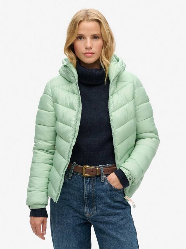 

Стеганая куртка fuji с капюшоном Superdry, цвет Sea Green