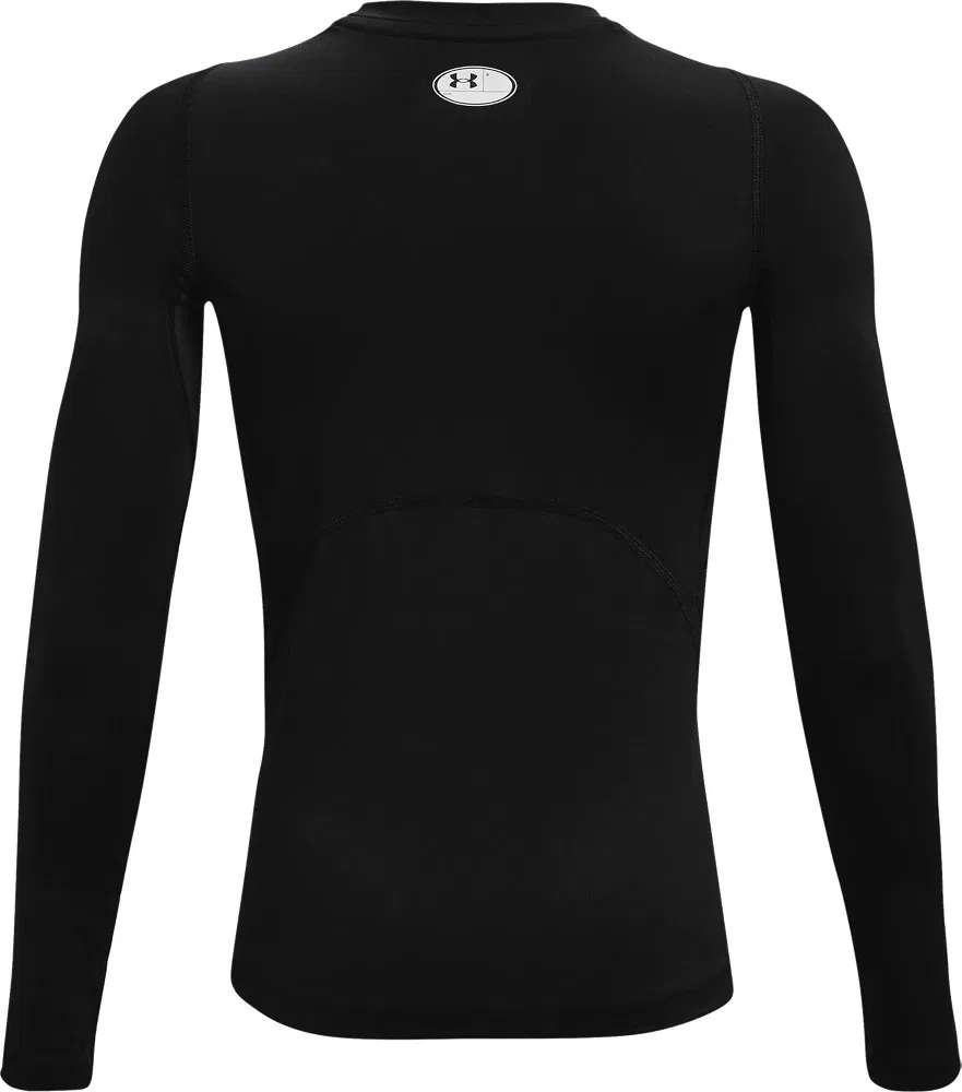 Лонгслив детский HeatGear Under Armour, черный — фото 2