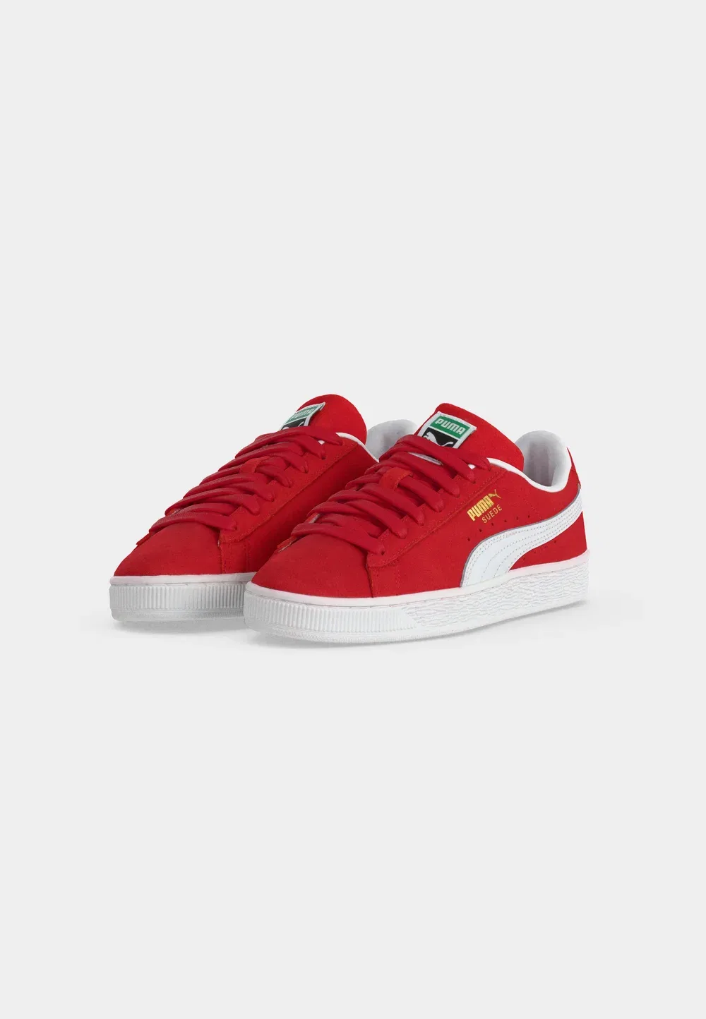 Классические замшевые кроссовки для младших школьников Puma, For All Time Red/White — фото 3