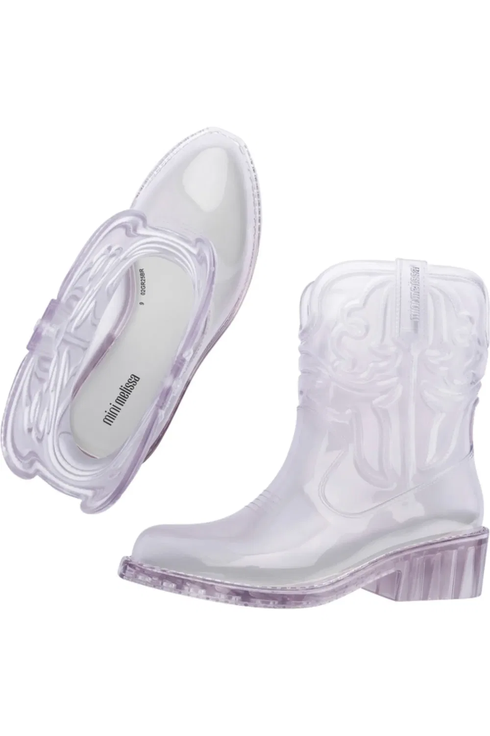 Детские ботинки ковбойские с ароматом Texas Western Mini Melissa, Clear — фото 3
