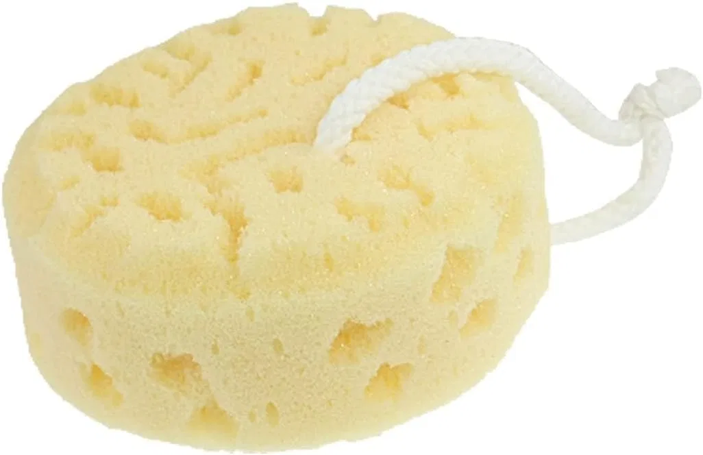 Мочалка для душа круглая из губки, Beige Generic