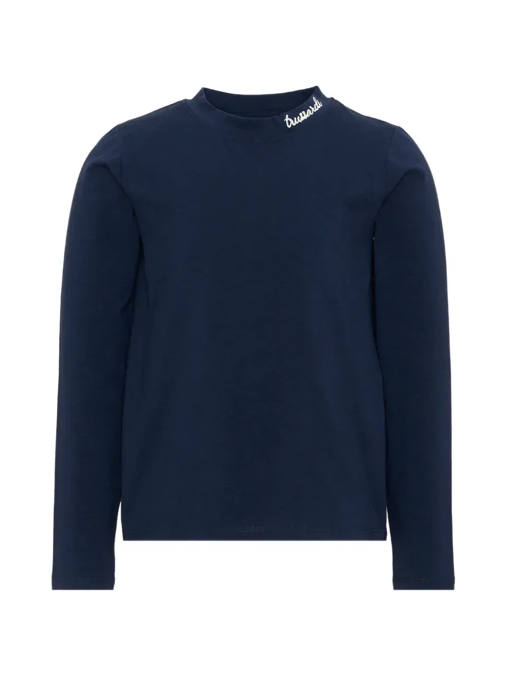 Лонгслив с вышитым логотипом Trussardi Junior, синий