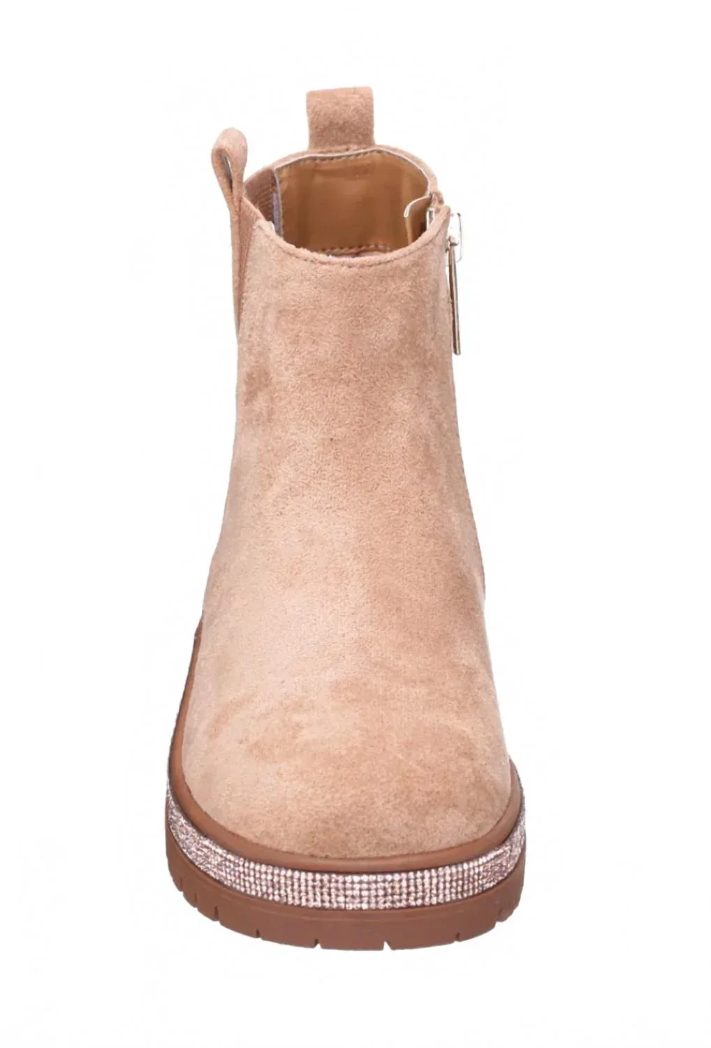 Детские зимние ботинки с блестящей окантовкой Evan Glitter Welt Boot Nina, Tan — фото 2