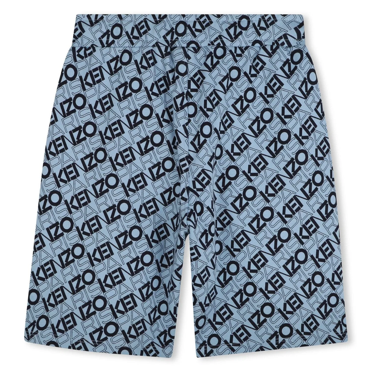 Шорты с принтом All-Over Logo Print Cotton Kenzo, Pale Blue — фото 2