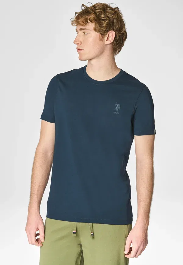 Футболка из хлопка с эластаном Basic t-shirt U.S. Polo Assn., Blu, синий